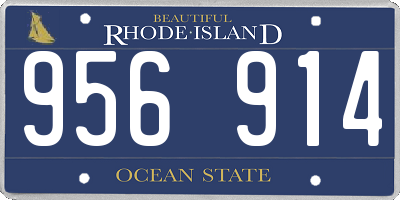 RI license plate 956914