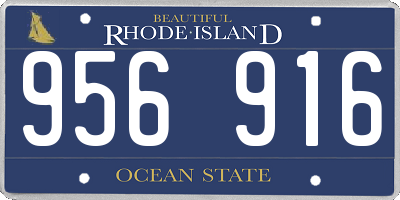 RI license plate 956916