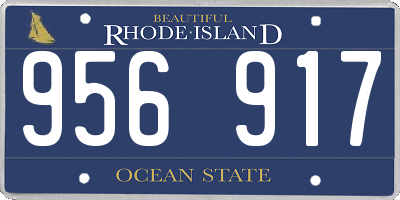 RI license plate 956917