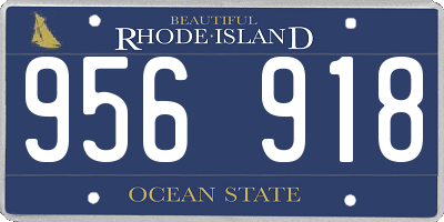 RI license plate 956918