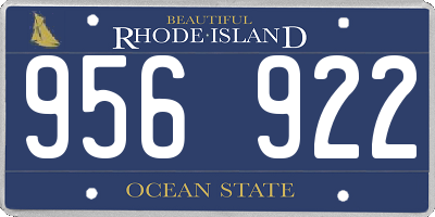 RI license plate 956922
