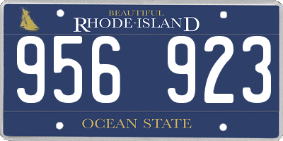 RI license plate 956923