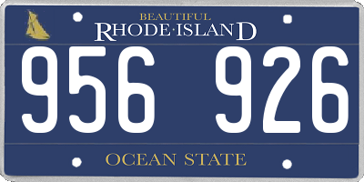 RI license plate 956926