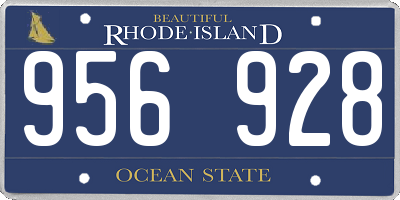 RI license plate 956928