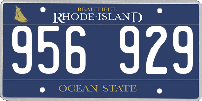 RI license plate 956929