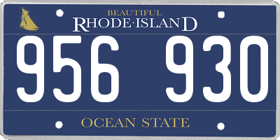 RI license plate 956930