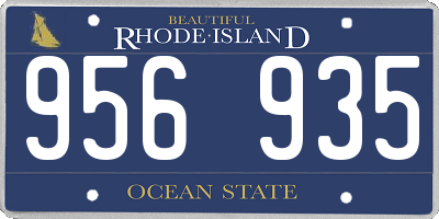 RI license plate 956935