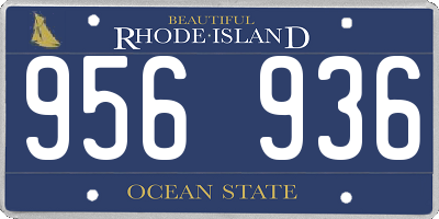 RI license plate 956936