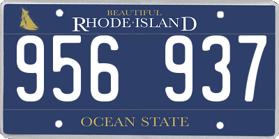 RI license plate 956937