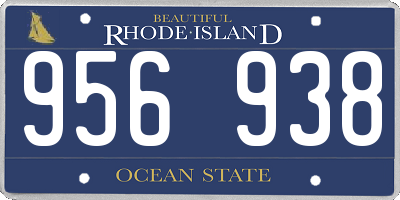 RI license plate 956938