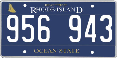 RI license plate 956943