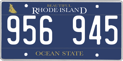 RI license plate 956945
