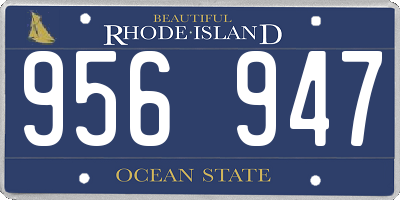 RI license plate 956947