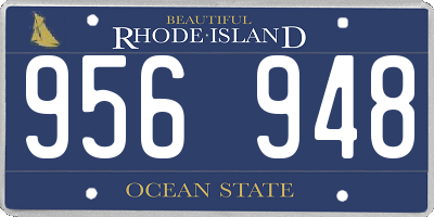 RI license plate 956948
