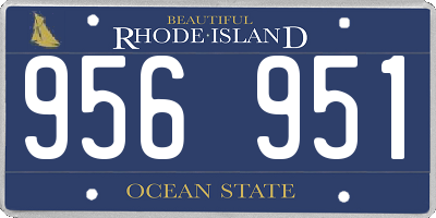 RI license plate 956951