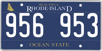RI license plate 956953