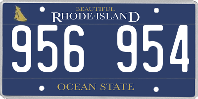 RI license plate 956954