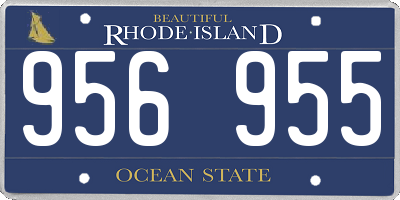 RI license plate 956955