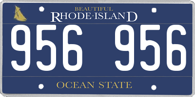 RI license plate 956956