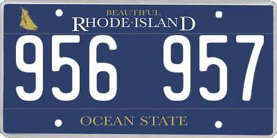 RI license plate 956957