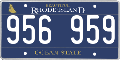 RI license plate 956959