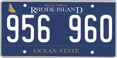 RI license plate 956960