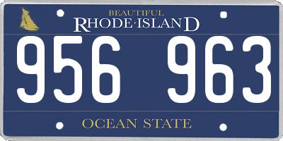 RI license plate 956963