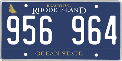 RI license plate 956964