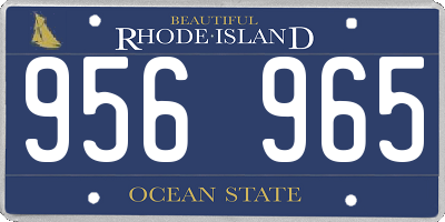 RI license plate 956965