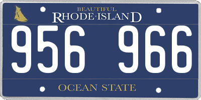 RI license plate 956966