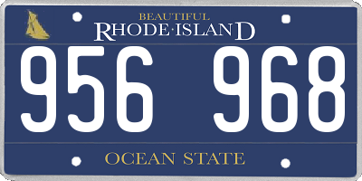 RI license plate 956968