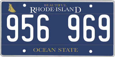 RI license plate 956969