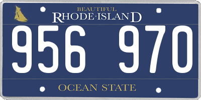 RI license plate 956970