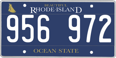 RI license plate 956972