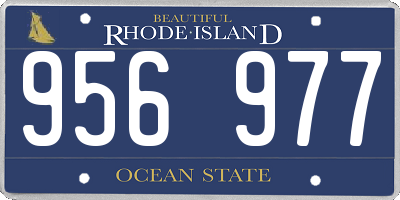 RI license plate 956977
