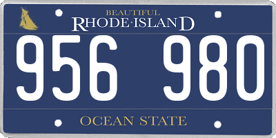RI license plate 956980