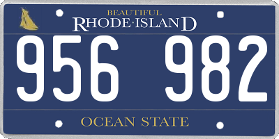 RI license plate 956982