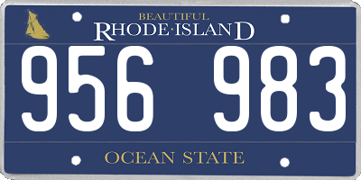 RI license plate 956983