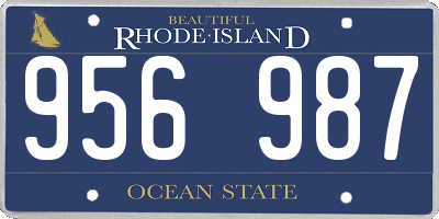 RI license plate 956987