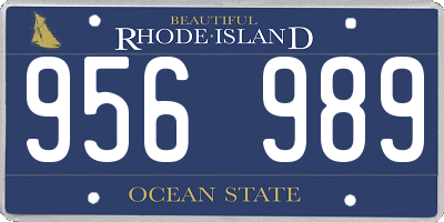 RI license plate 956989