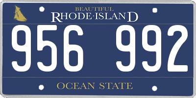 RI license plate 956992