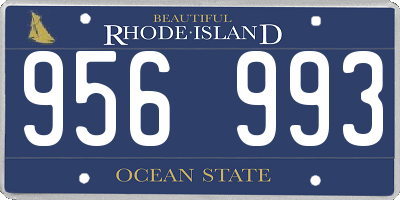 RI license plate 956993