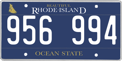 RI license plate 956994
