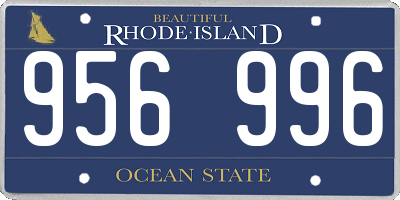 RI license plate 956996