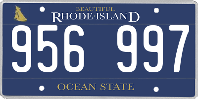 RI license plate 956997