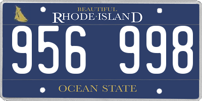 RI license plate 956998