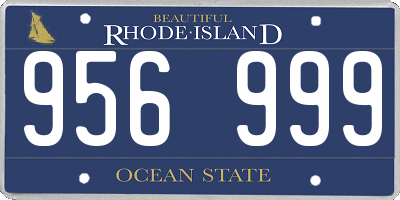 RI license plate 956999