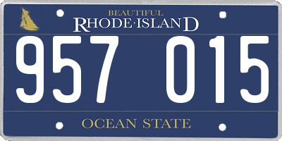 RI license plate 957015