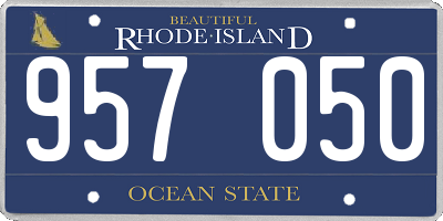 RI license plate 957050