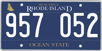 RI license plate 957052